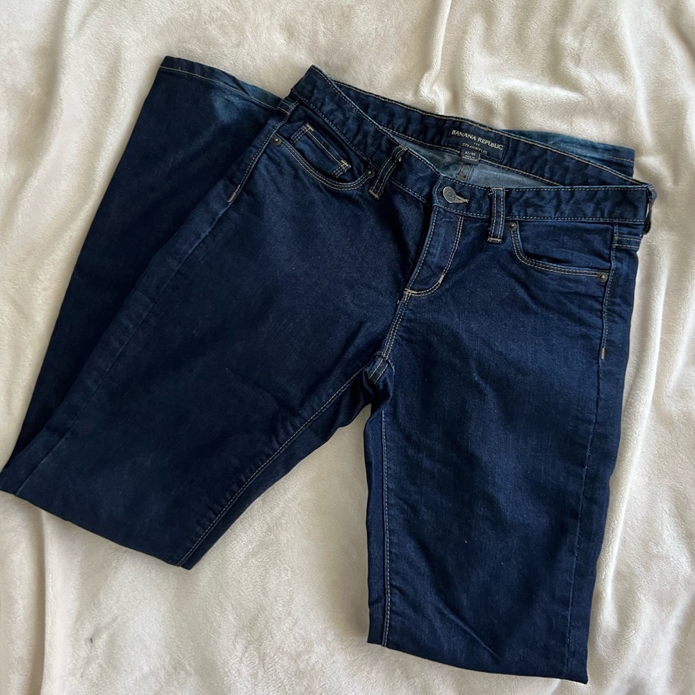 Banana Republic Factory Dark Blue Straight Leg Jeans